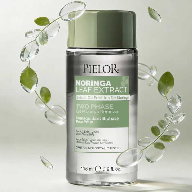 Göz Makyajınızı Nazikçe Uğurlayın: Pielor Moringa Yaprağı Özlü Çift Fazlı Göz Makyaj Temizleyici