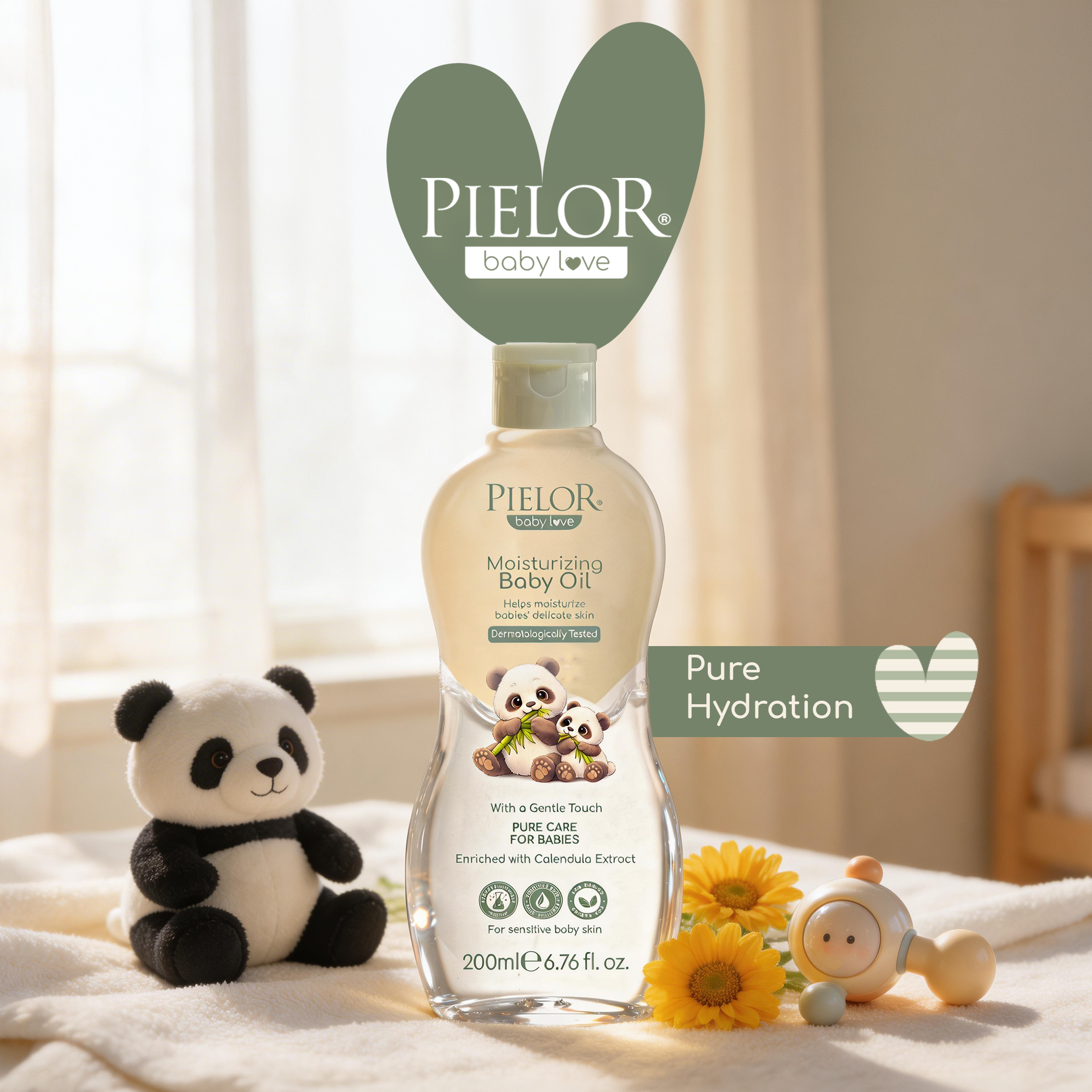 Pielor Baby Love Nemlendirici Bebek Yağı: Bebeğinizin Hassas Cildine Nazik Bir Dokunuş 👶