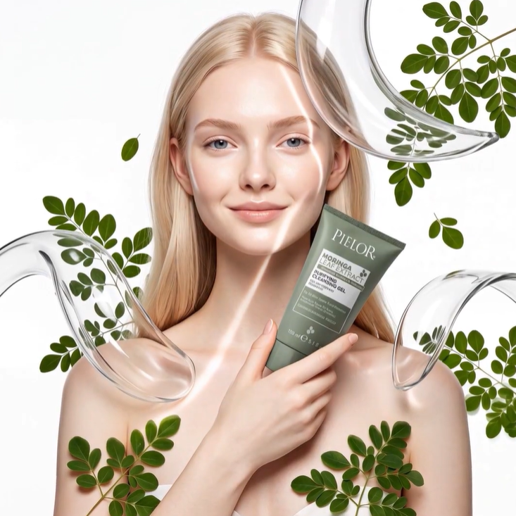 Pielor Moringa Yaprağı Özlü Arındırıcı Temizleme Jeli ile Ferah Bir Cilt